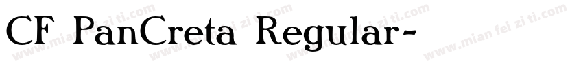 CF PanCreta Regular字体转换